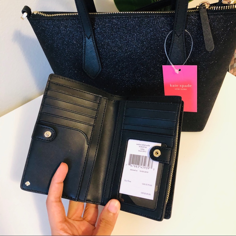 Kate Spade Joeley Small Satchel Black 4pc set NWT - Picture 4 of 8